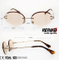 Fashion Frameless Metal Sunglasses with Oval Lens Km18046