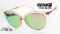 Fashion Plastic Sunglasses with Metal Pattern Carved Temple Kp80095