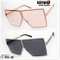 Fashion Metal Sunglasses with Large Polygonal Frame Km18016