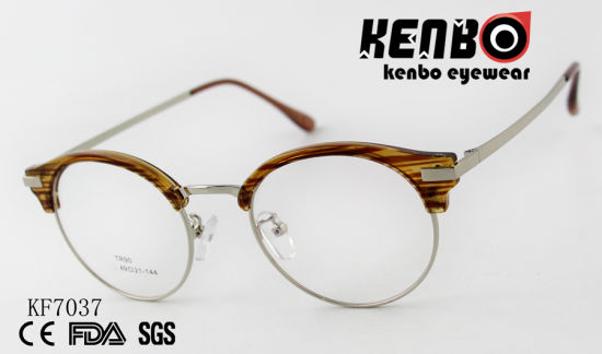 High Quality PC Optical Glasses with Mixed Frame Ce FDA Kf7037