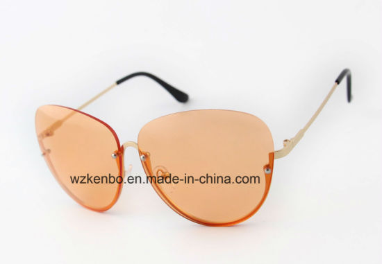 Bottom Half Metal Frame Fashion Sunglasses Km17001