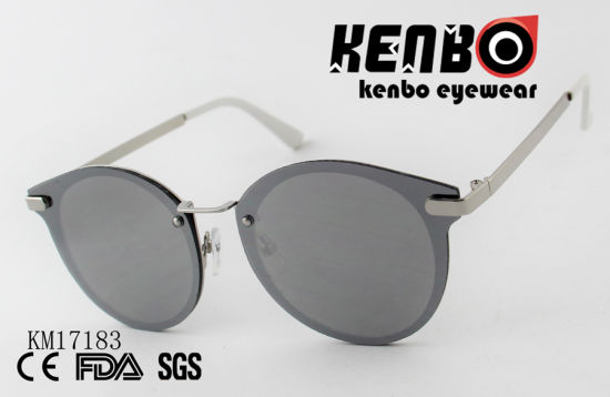 Fashion Sunglasses with Metal Frame Behind Lens Km17183