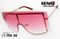 New Coming Fashion Metal Sunglasses with One Piece Lens Km18015